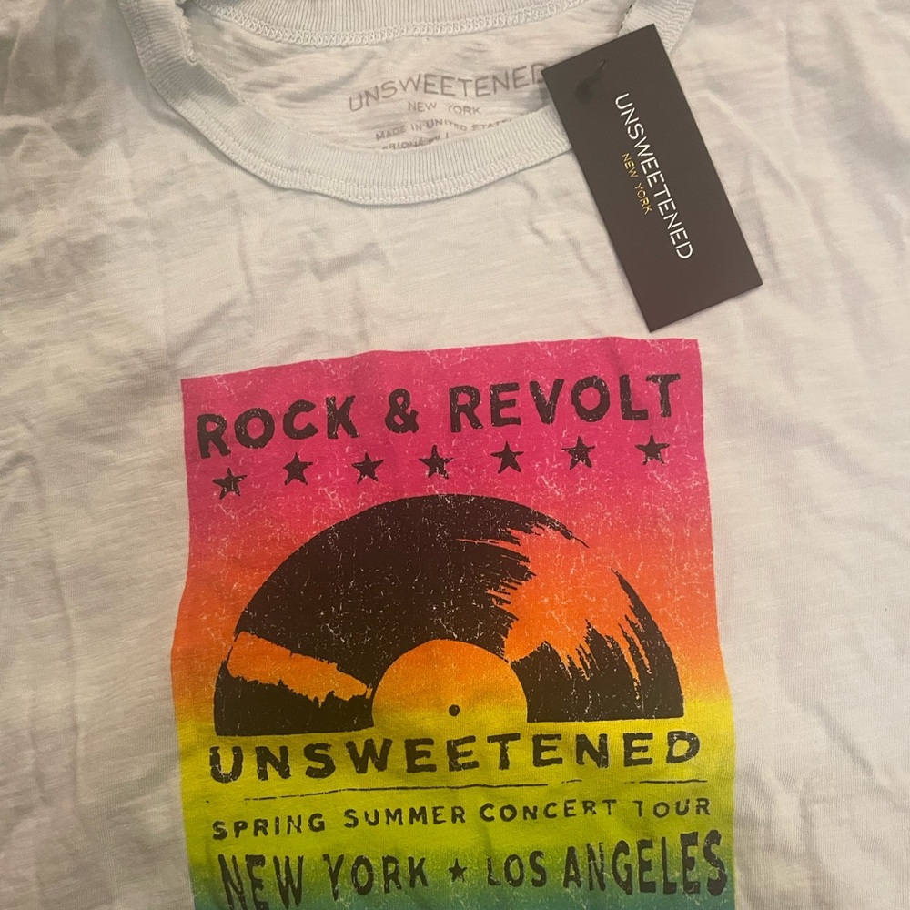 Unsweetened New York T shirt, size XS. NEVER WORK. NEW WITH TAGS
